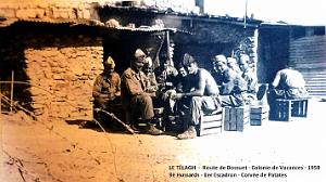 Le  Telagh - Route de Bossuet - Colonie de Vacances - 9e Hussards- 1er escadron - Corvee de Peluches - 1959